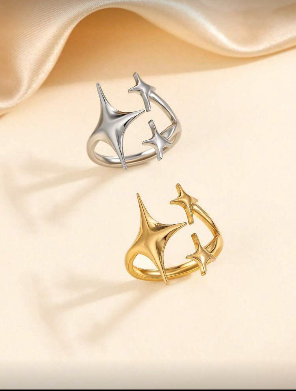 Bague étoiles argent