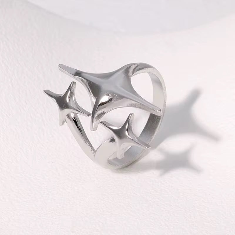 Bague étoiles argent