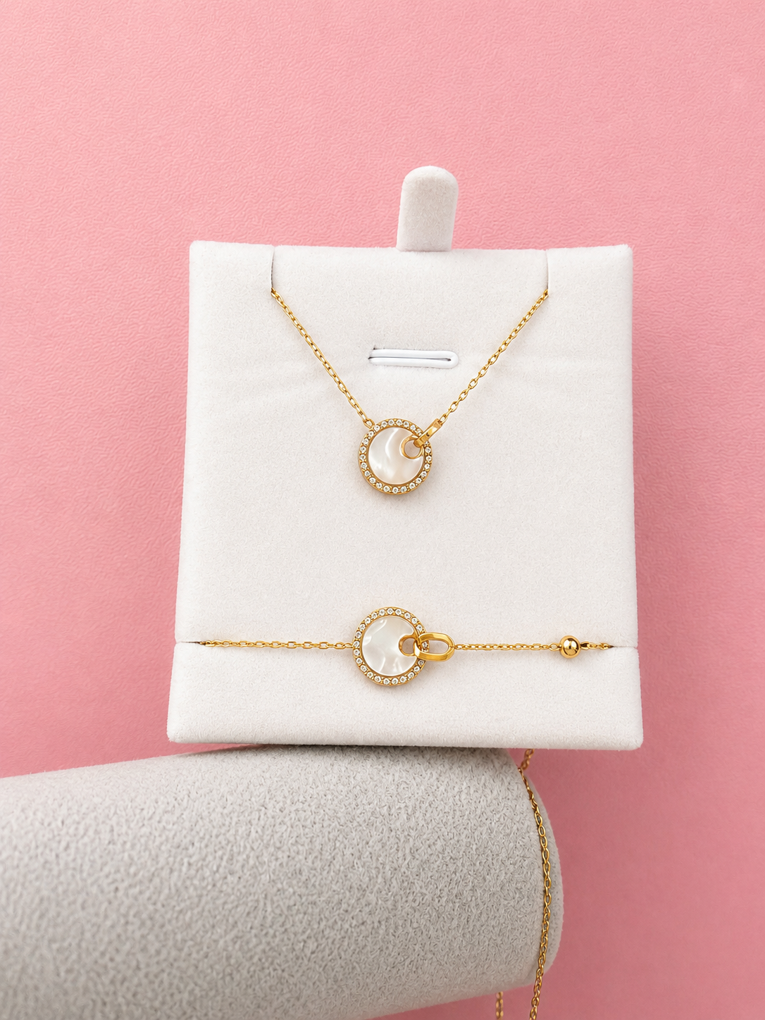 Ensemble perle lunaire
