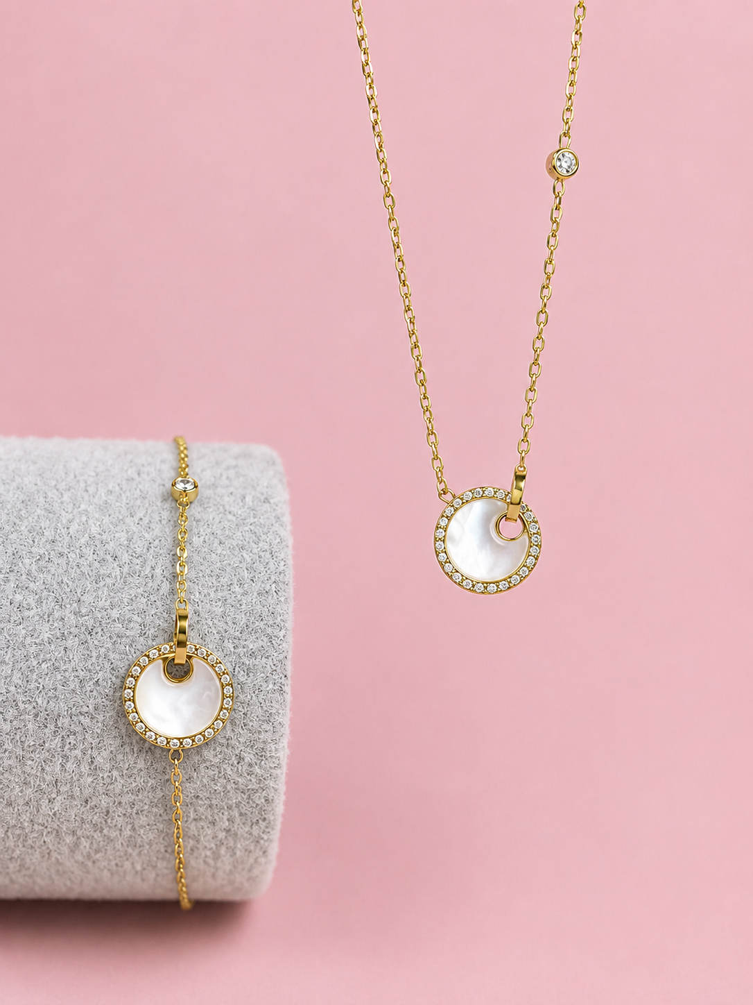 Ensemble perle lunaire